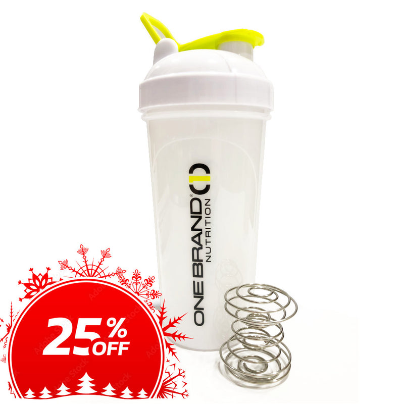 Shaker Bottle (28 oz) with Metal Mixer Ball | One Brand Nutrition