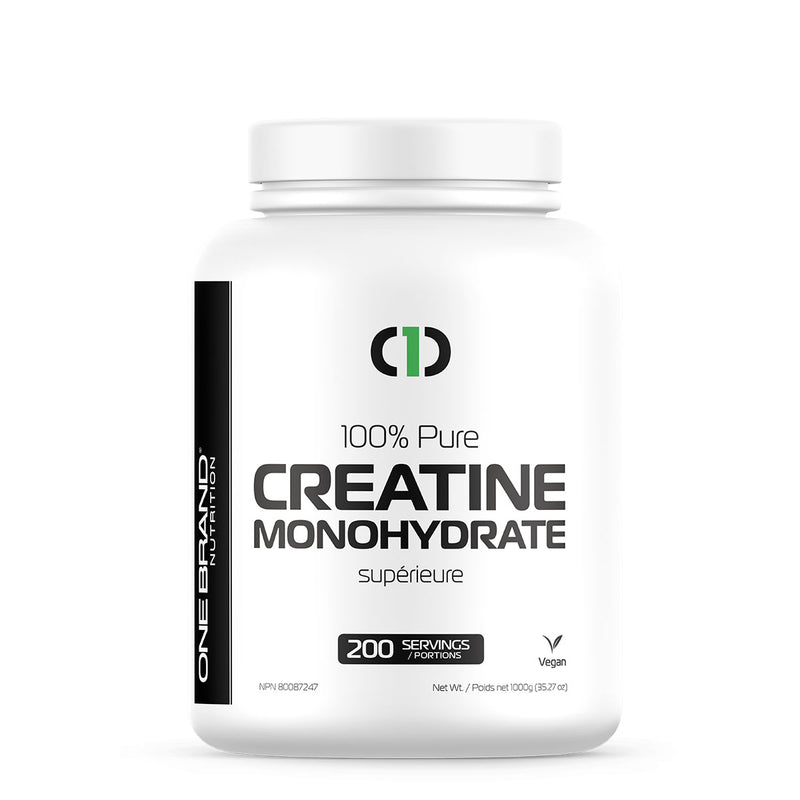 Buy One Brand Nutrition Creatine Monohydrate (1000 g) Powder. OneBrand Nutrition uses only the finest high grade mesh creatine available giving you the utmost efficiency in creatine uptake and muscle cell saturation.