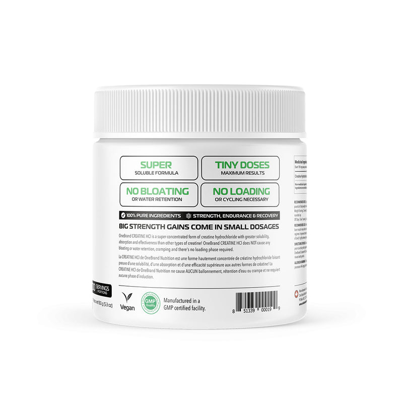Creatine HCl Powder (200 Servings) Vegan | One Brand Nutrition