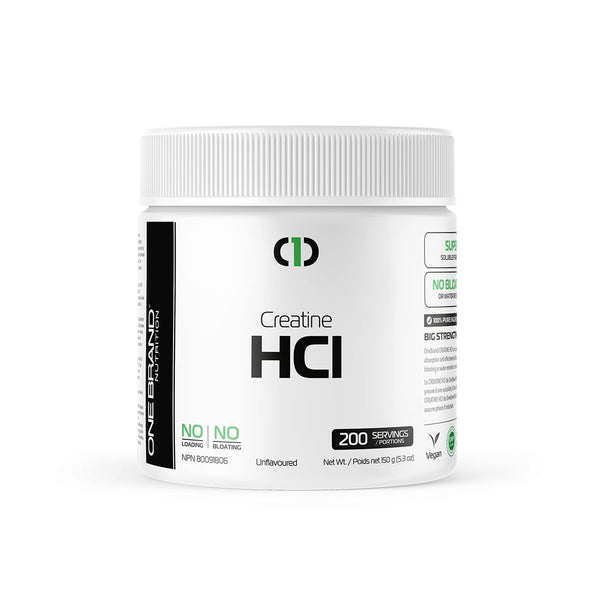 Buy Now! One Brand Nutrition HCL Powder (200 servings). One Brand Creatine HCl improves workout capacity, recuperation, lean muscle mass, strength and power without water retention. 