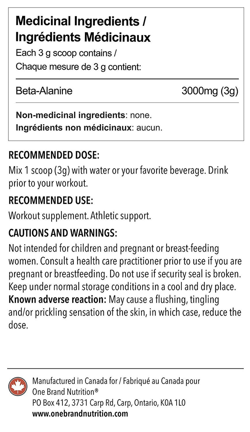 Beta-Alanine 100% Pure (500 g) Vegan Sourced | 166 servings
