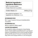 One Brand Nutrition Citrulline Malate (500 g) supplement facts of ingredients. 2:1 Citrulline Malate (2:1 ratio of citrulline to the organic salt, malate), Gluten-Free & Vegan Sourced Citrulline Malate.
