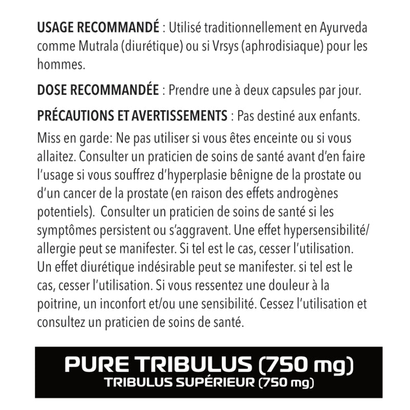 One Brand Nutrition Tribulus 750 mg french directions. Tribulus Terrestris is a potent natural testosterone enhancer.